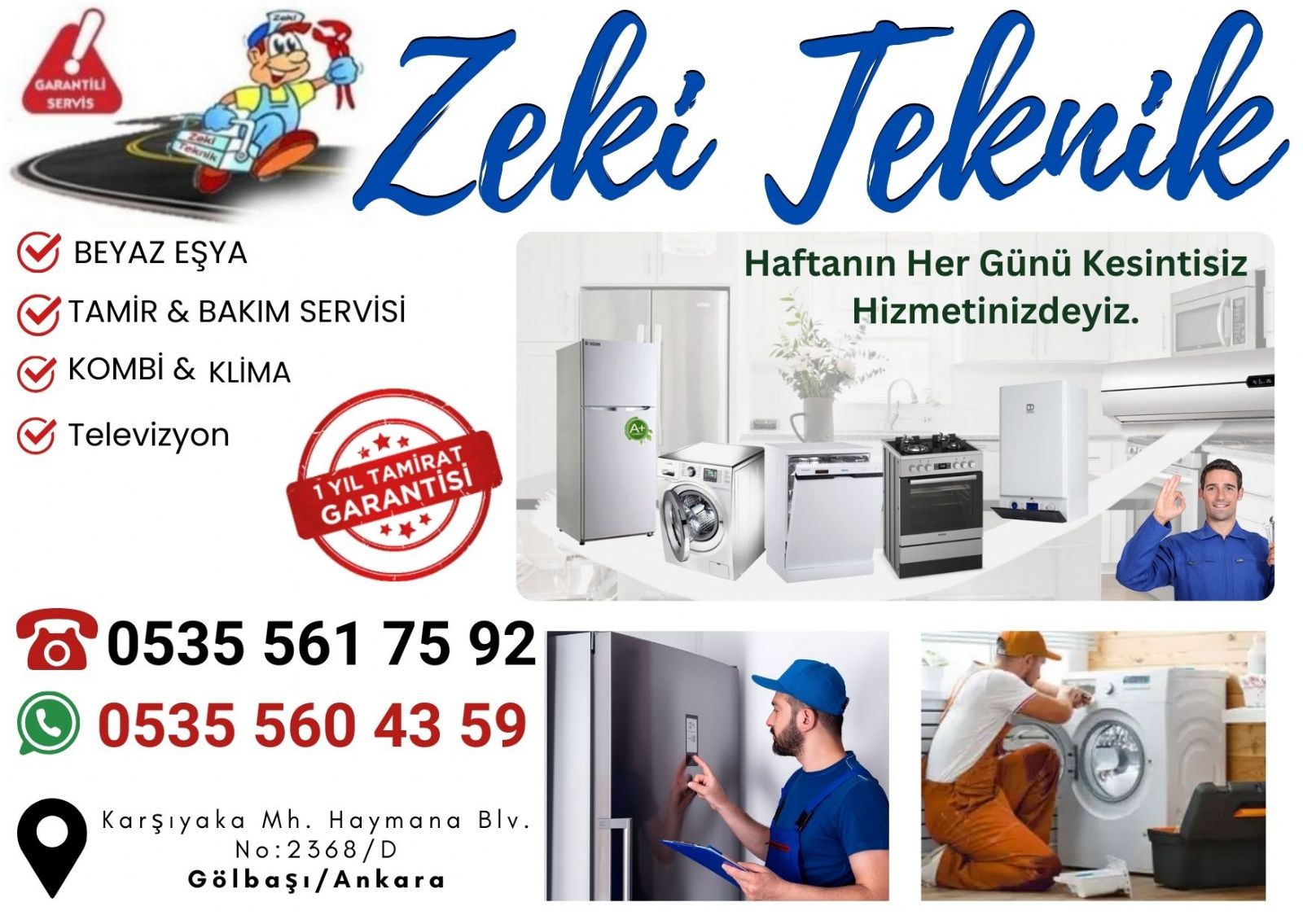 Gölbaşı Bosch Beyaz Eşya Servisi